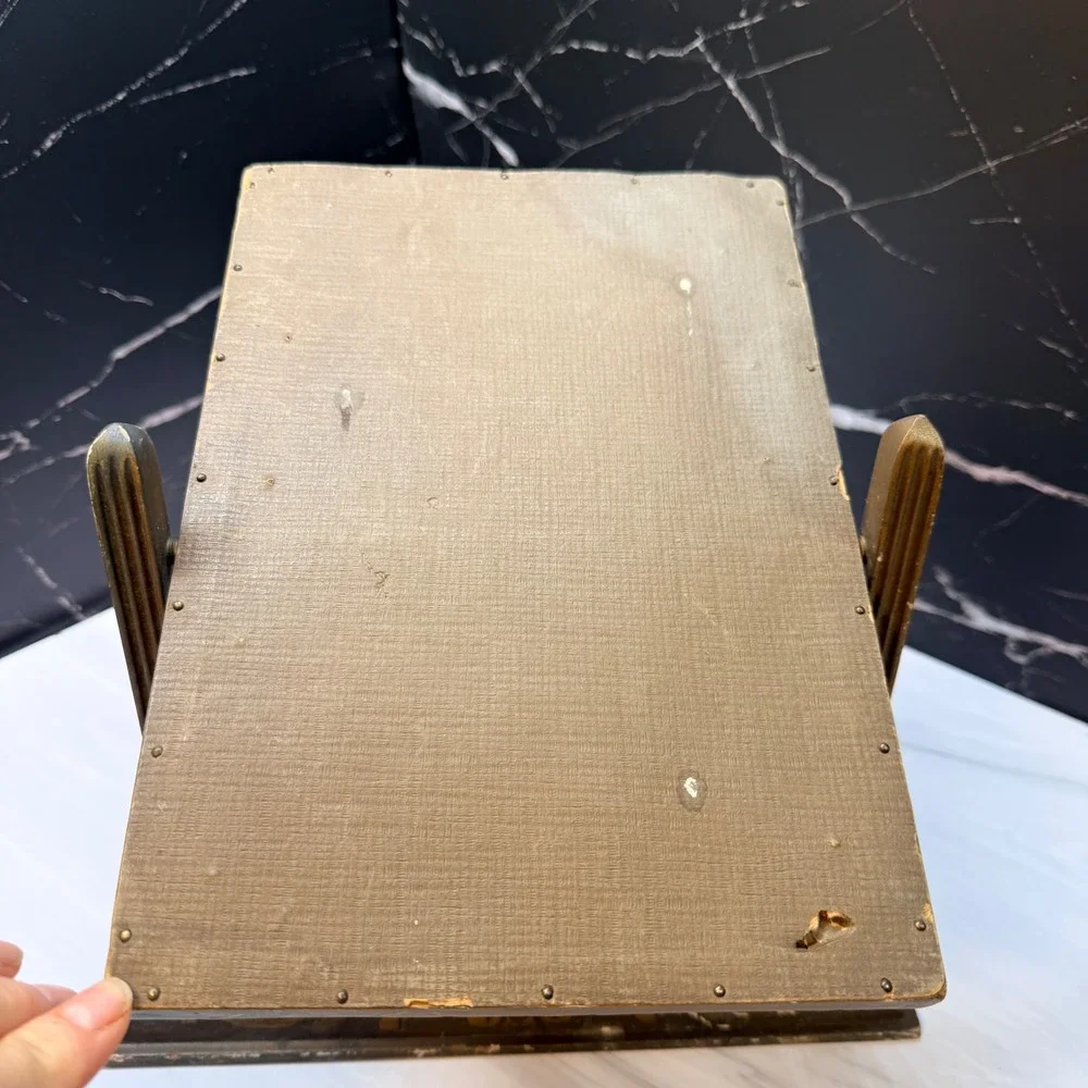 Antique 1920s Art Deco Swing Tilt Portrait Picture Frame Photo Wood Art Deco